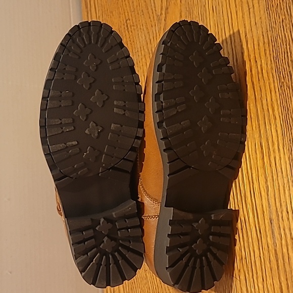 NWOT Kohl's SO Tan Combat Casual Boots with Buckle Women's 7.5 Wide - Picture 5 of 10